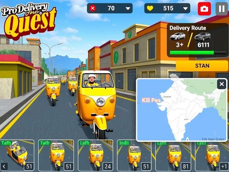Pro Delivery Quest vehicle customization screen